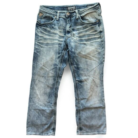 Salvage Supply Co. Men's Bootcut Denim Jeans Blue Size 32x32